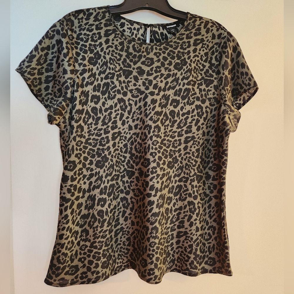 Silk Cheetah Print Top
